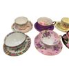 Image 2 : 6 Vintage Assorted Tea Cups & Saucers, Hammersley, Double Stamp Paragon, Etc..