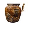 Image 2 : Vintage Arthur Wood Horse Head Handle Embossed Hunting Scene Pitcher