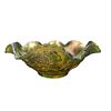 Image 2 : Vintage Embossed Carnival Glass Iridescent Bowl