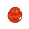 Image 2 : Vintage Cinnabar Lidded Urn On Wooden Base