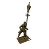 Image 2 : Vintage Brass Drunkard On Lamp Post Sculpture