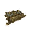 Image 2 : Vintage Brass Embossed Inkwell Set