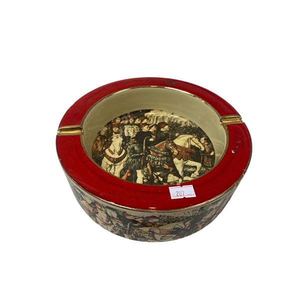 Large Porcelain Florentine Ashtray