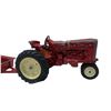 Image 2 : Vintage Ertl Cast Metal Tractor & Trailer