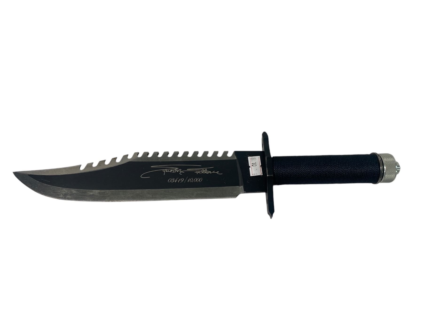 Limited Edition Rambo Knife 3419/10000, Signed Sylvester Stallone