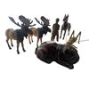 Image 2 : Assorted Vintage Collectibles, Brass Grasshopper, Pair Of Lead Moose, Solid Brass Dog, Etc..