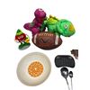 Image 2 : Tote Full Of Assorted Collectibles, Bose Speaker, Signed Football, 2 Puffalumps, Etc..