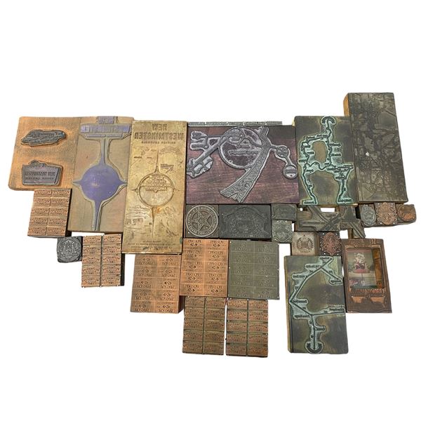 Approx. 27 Vintage Printers Blocks