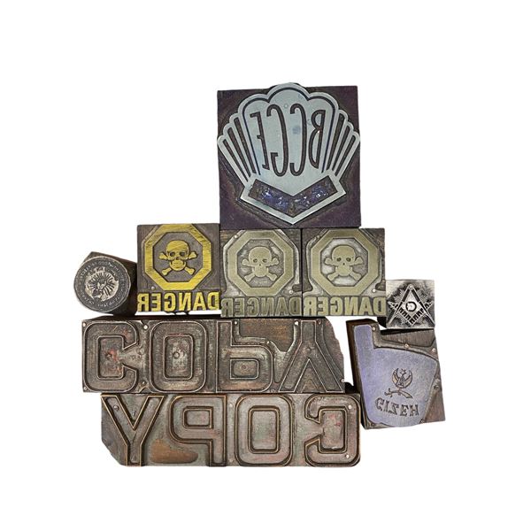 9 Assorted Vintage Printers Blocks
