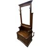 Image 2 : Vintage Hall Rack With Coat Hooks & Storage Seat
