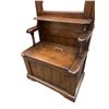 Image 3 : Vintage Hall Rack With Coat Hooks & Storage Seat