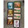 Image 1 : 7 Reproduction Metal Serving Tray, Coca Cola, Clement, Etc..
