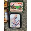 Image 2 : 7 Reproduction Metal Serving Tray, Coca Cola, Clement, Etc..