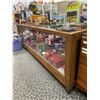 Image 2 : Vintage Oak & Glass Counter Front Display Case With Claw Feet