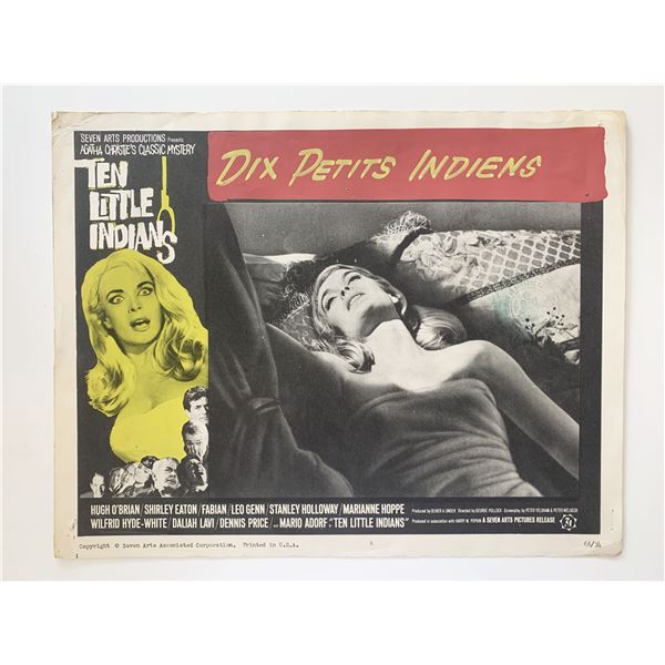 Ten Little Indians original 1966 English/French vintage lobby card