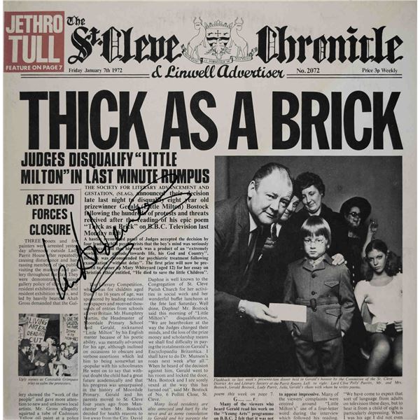 Jethro Tull signed Thick As A Brick album
