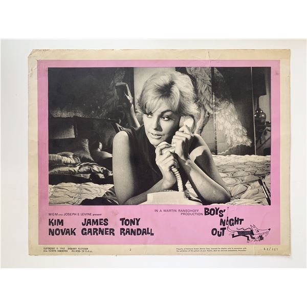 Boys Night Out original 1962 vintage lobby card