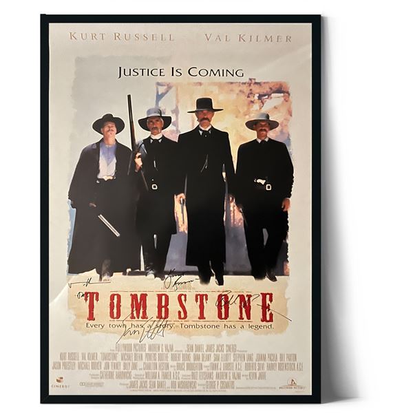 Tombstone cast signed movie poster