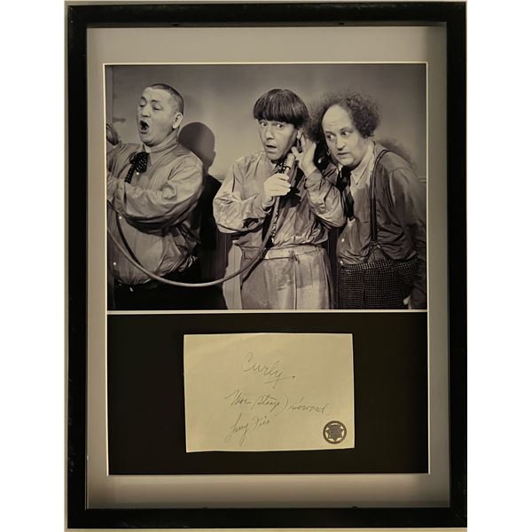 Three Stooges original signature collage