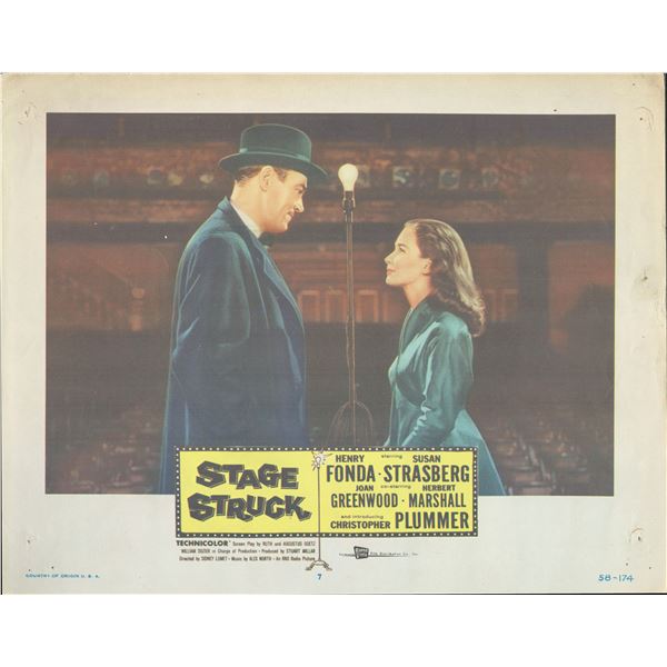 Stage Struck 1958 original vintage lobby card