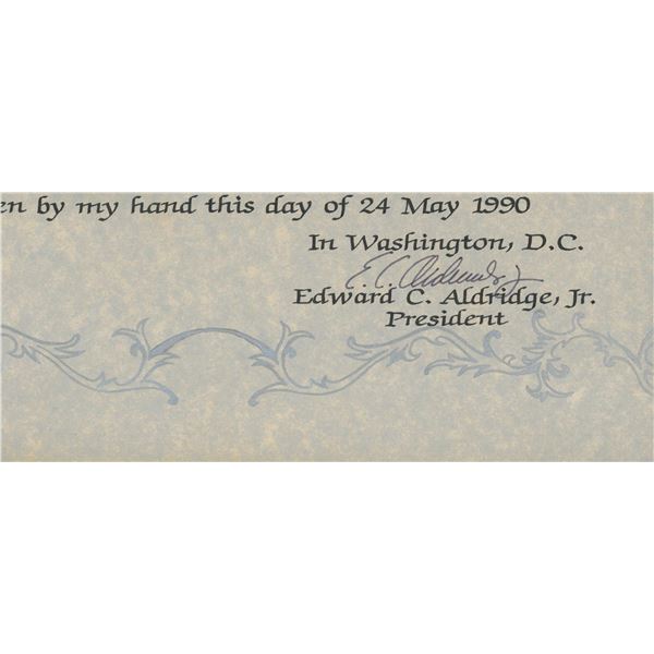 Edward C. Aldridge Jr. signed letter
