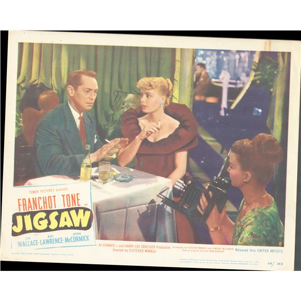 Jigsaw 1949 original vintage lobby card