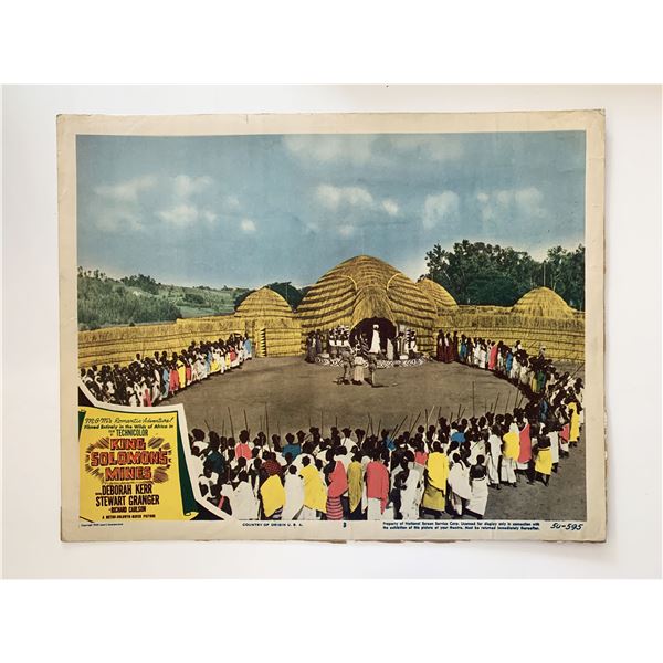 King Solomon's Mines original 1950 vintage lobby card