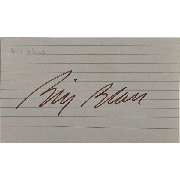 Fashion designer Bill Blass original signature