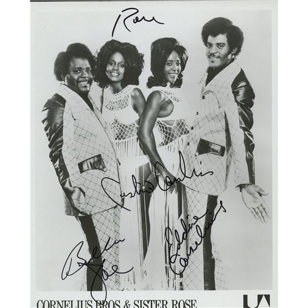 Cornelius Brothers & Sister Rose signed photo. GFA Authenticated