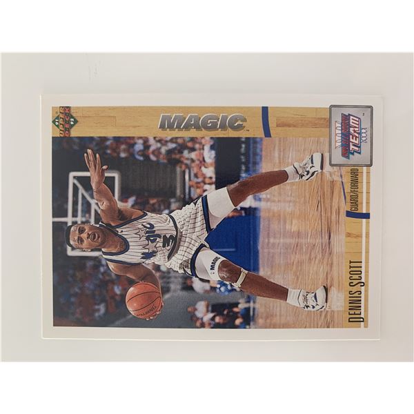 Dennis Scott signed basketball card
