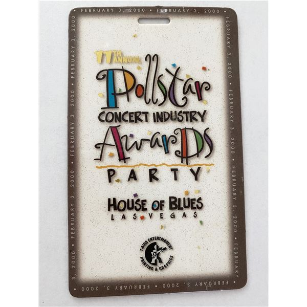 11th Annual Pollstar Concert Industry Awards Party Backstage Pass