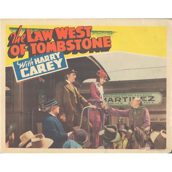 The Law West of Tombstone original vintage lobby card