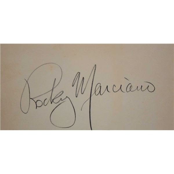 Rocky Marciano signature slip