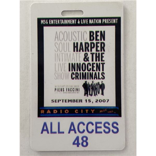 Ben Harper & The Innocent Criminals All Access Pass