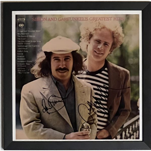 Simon and Garfunkel facsimile signed framed Greatest Hits reprint