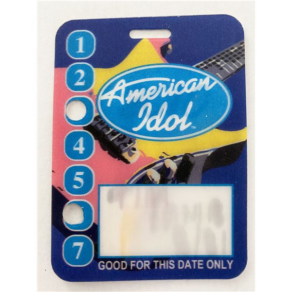 American Idol Laminate Backstage Pass