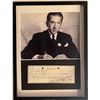 Image 1 : J. Paul Getty custom framed signed check
