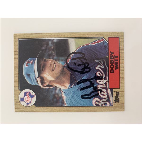 Bobby Witt signed baseball card