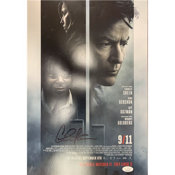 Charlie Sheen 9/11 signed photo- JSA
