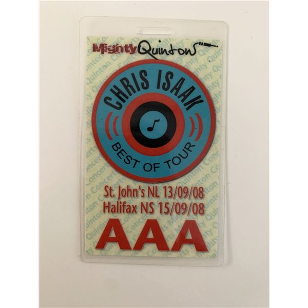 Chris Isaak 2008 Best Of Tour Backstage Pass