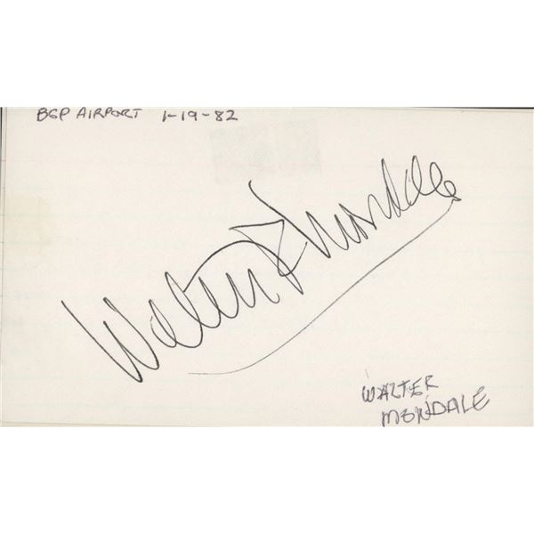 Vice President Walter Mondale signature