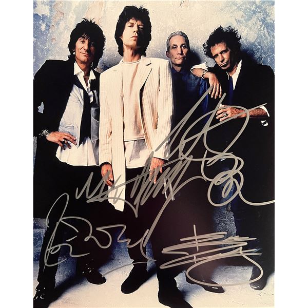 Rolling Stones band signed photo