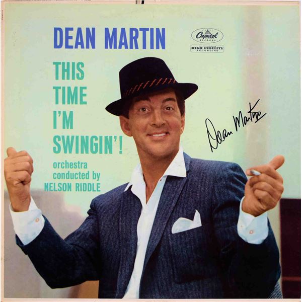 Dean Martin signed This Time I’m Swingin’! album