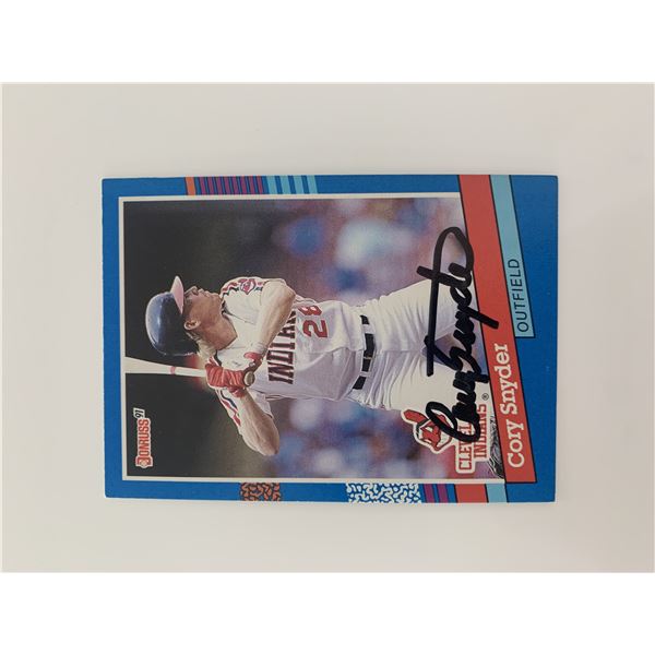 Cory Snyder signed baseball card
