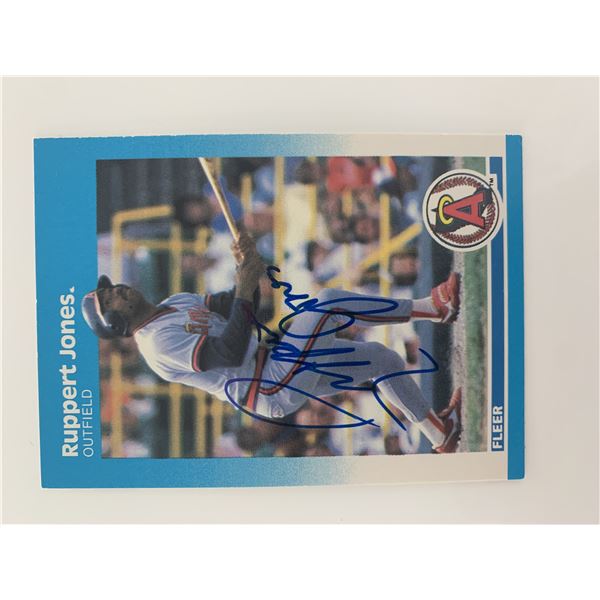 Ruppert Jones signed baseball card