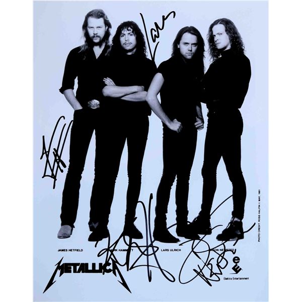 Metallica signed promo photo
