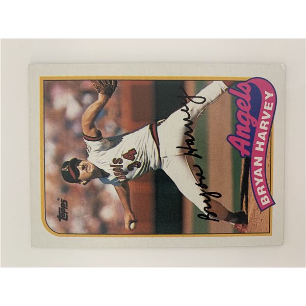 Bryan Harvey signed baseball card