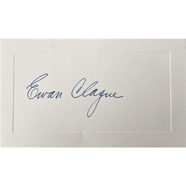 Ewan Clague original signature