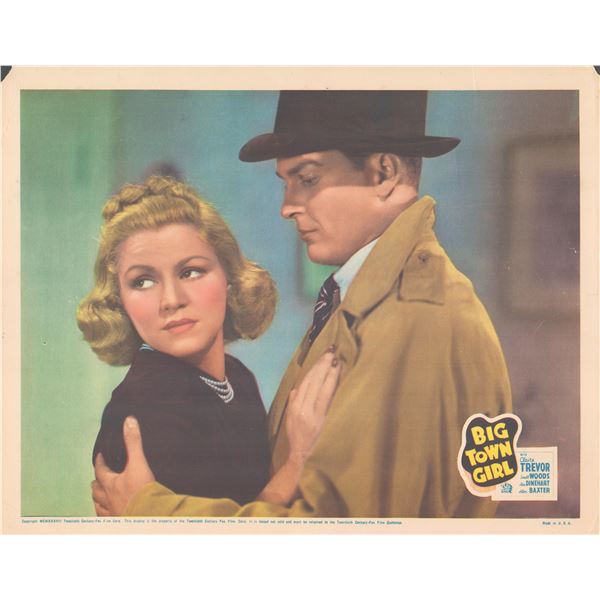 Big Town Girl 1937 original vintage lobby card