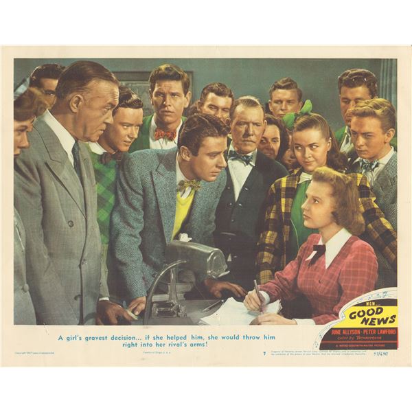 Good News 1947 original vintage lobby card